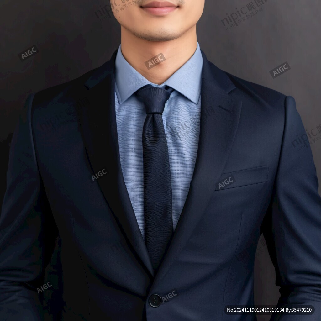 素材证件照西装