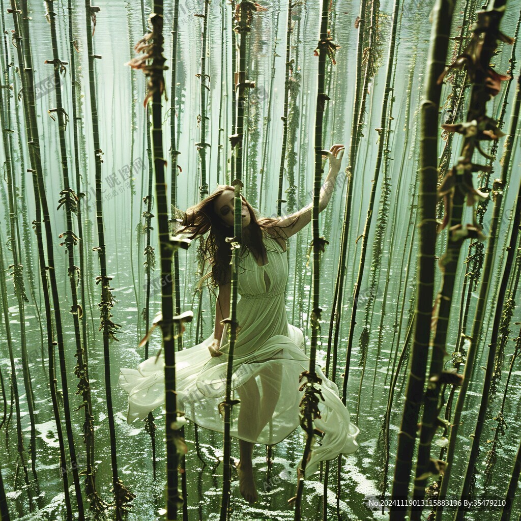 竹林中的美女