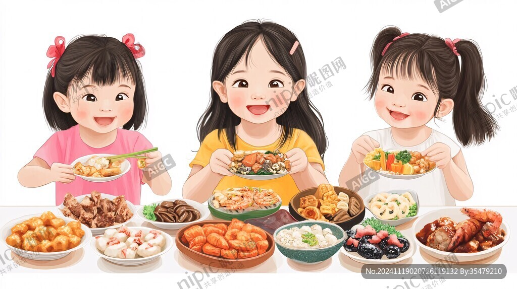 儿童食品插画