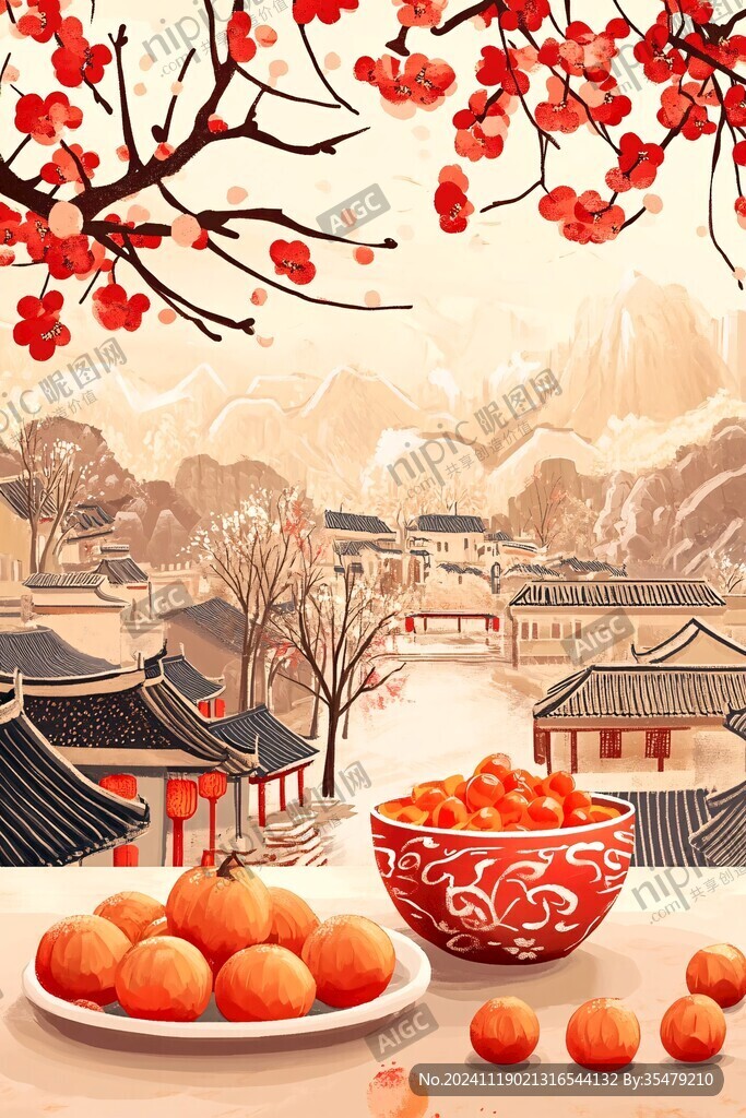 福柿包装插画