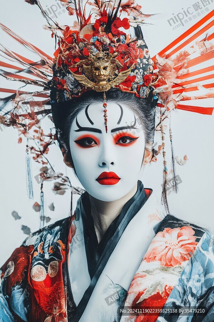 半面妆人物