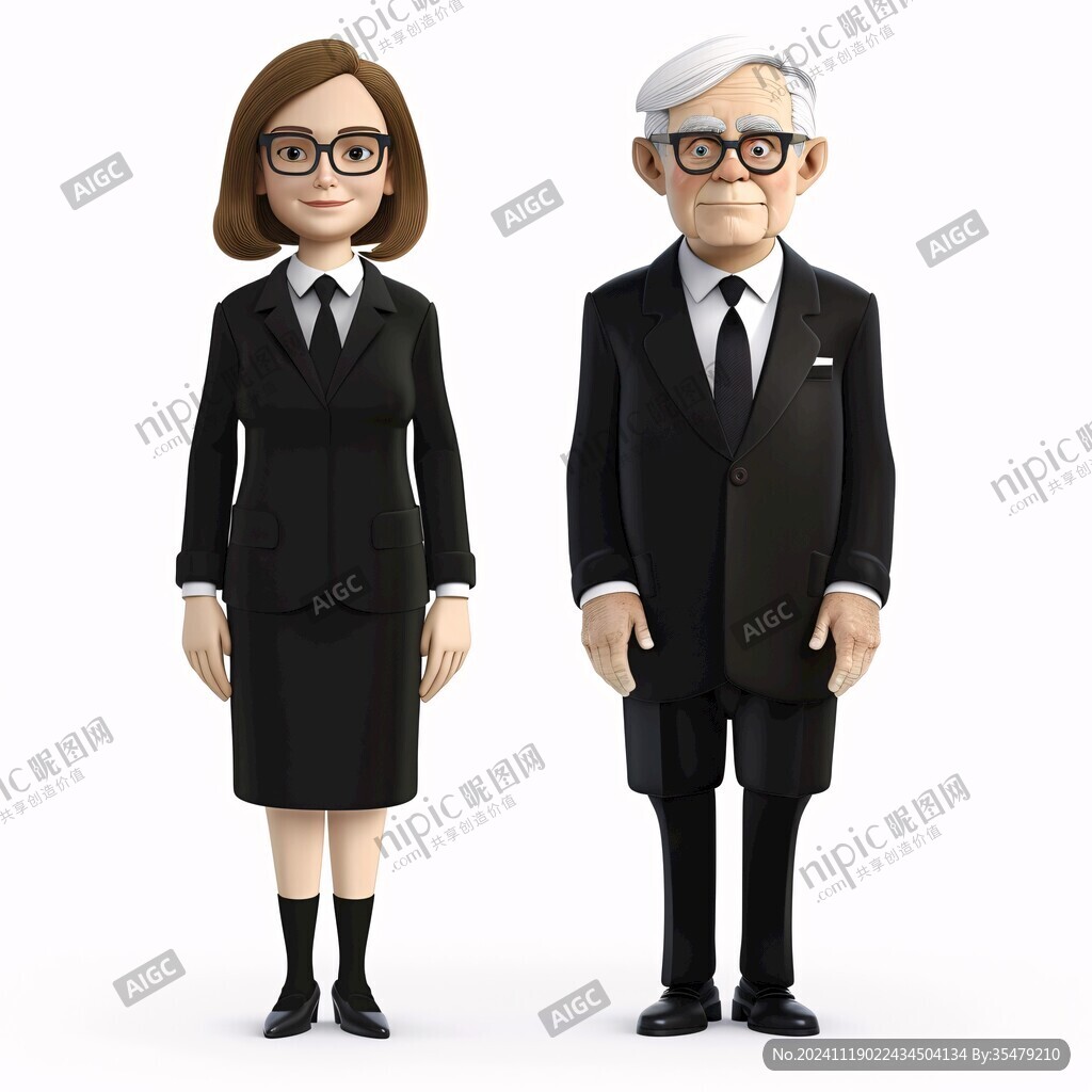 3d男女卡通形象