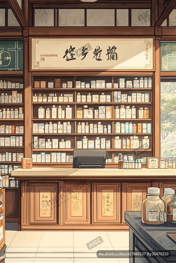 药房药铺场景