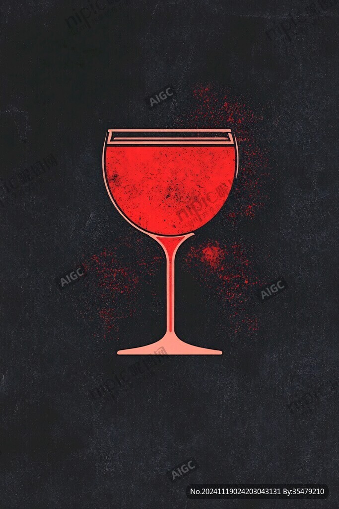 红酒杯设计logo