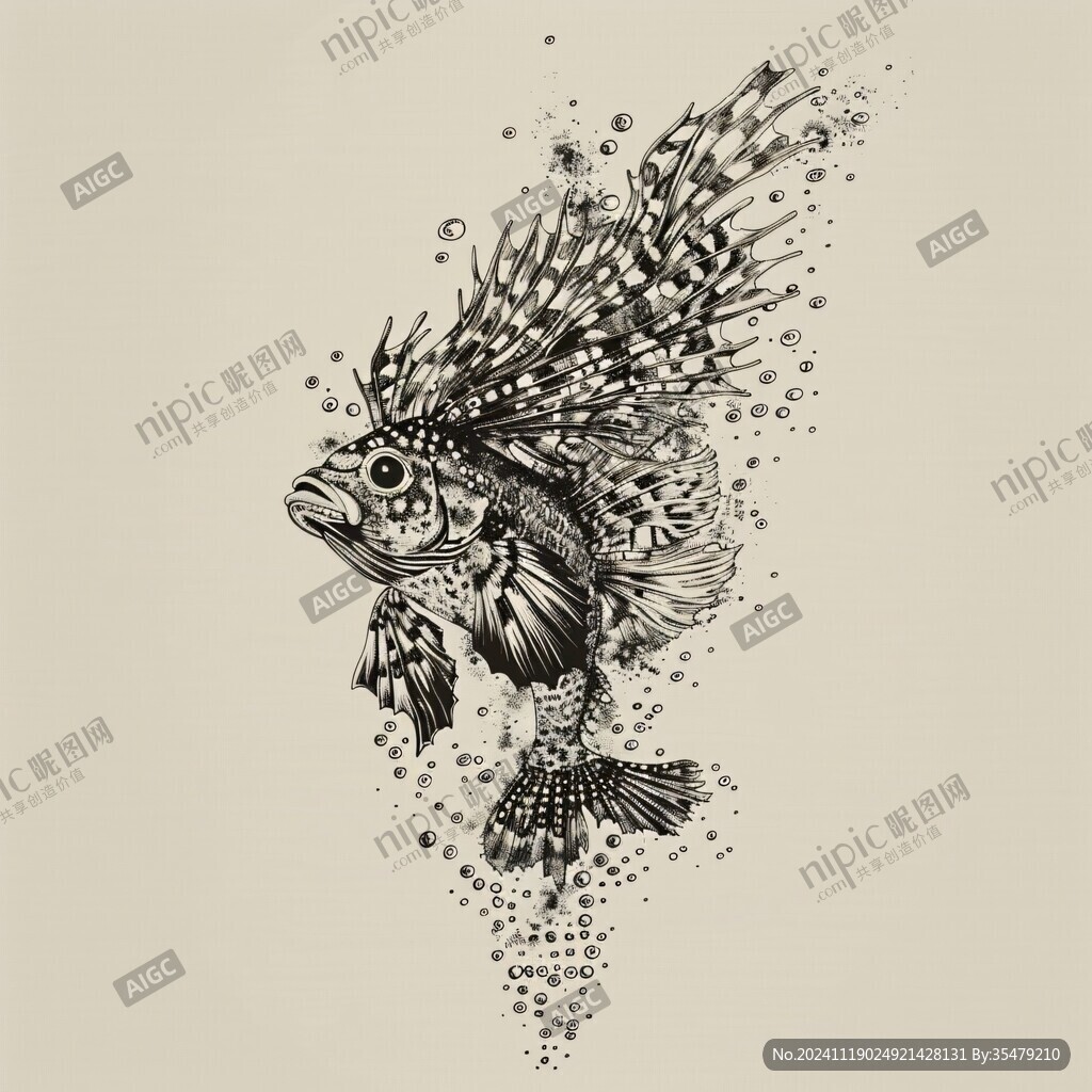 鱼创意装饰插画