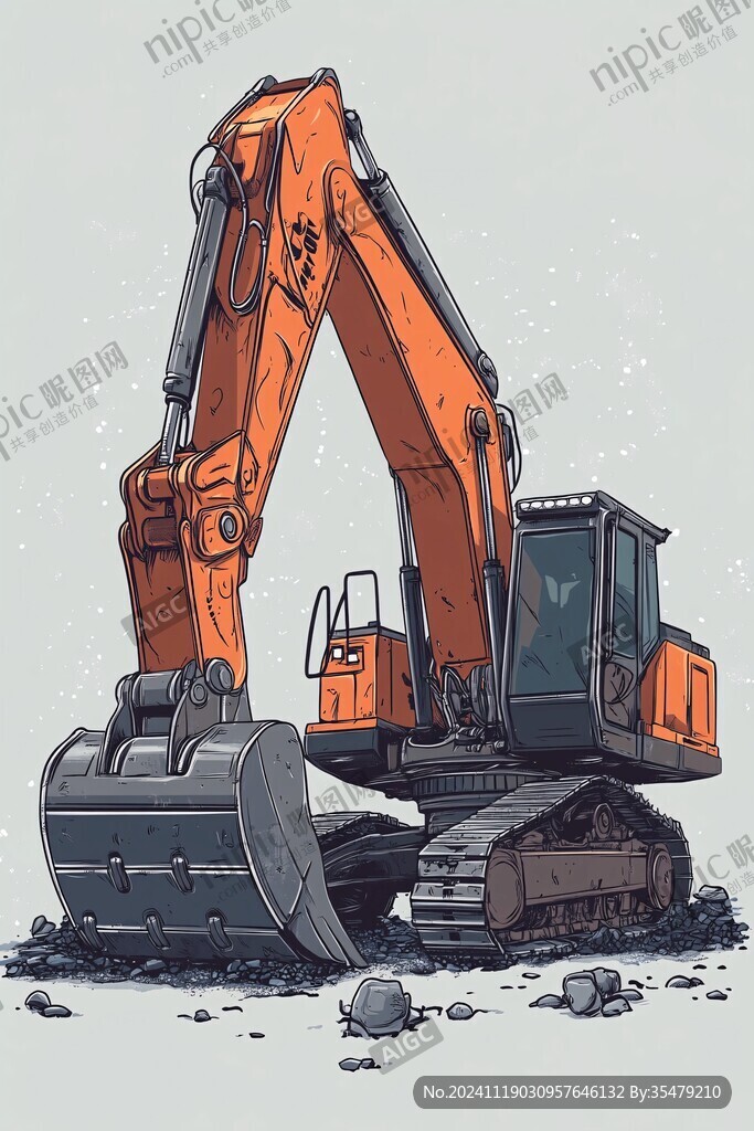 钩车插画
