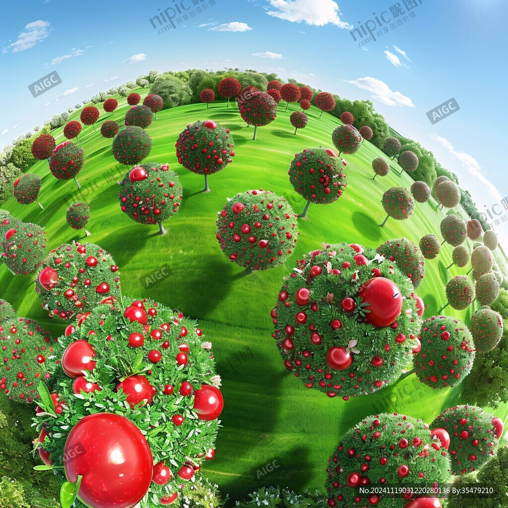 圆形球体植物