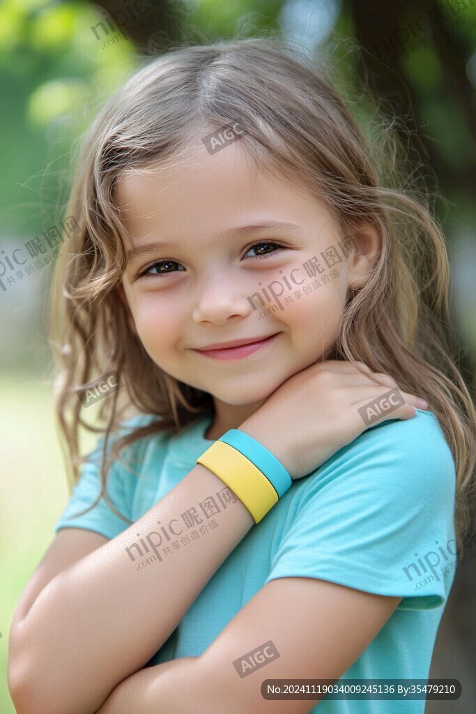 怡然自得的小女孩壁纸