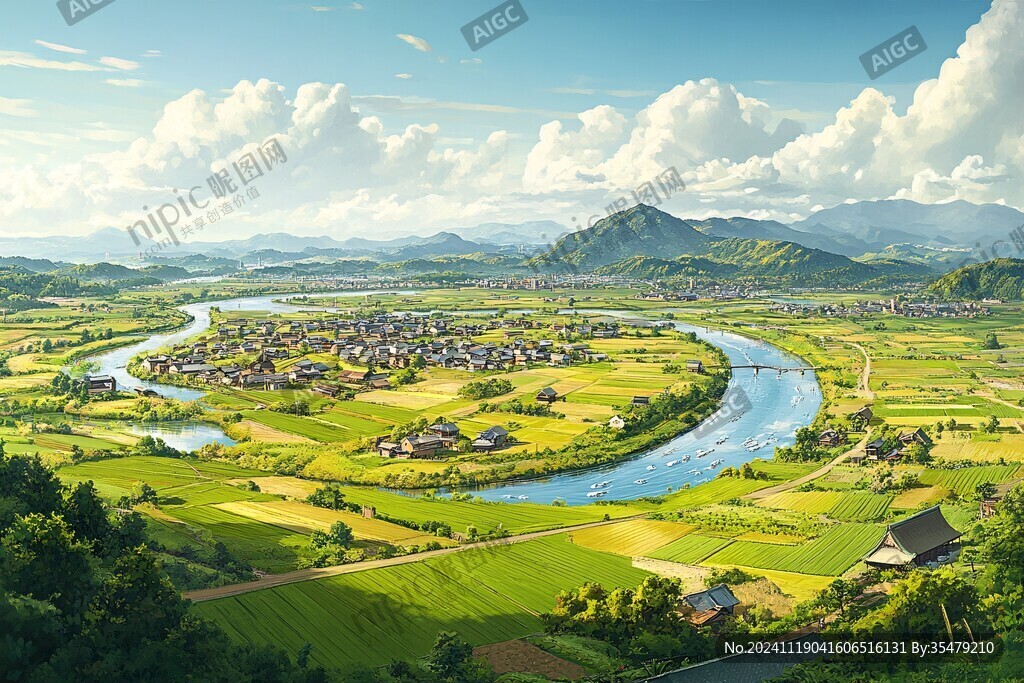 现代化农田场景