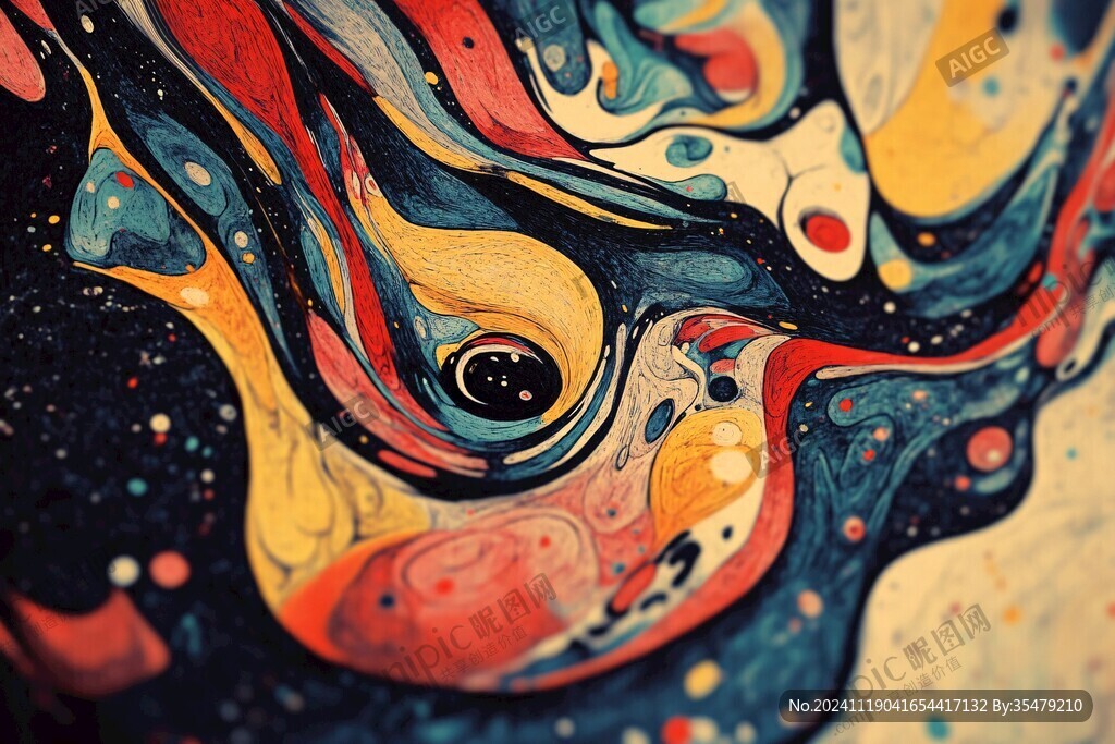 极简风格流彩画