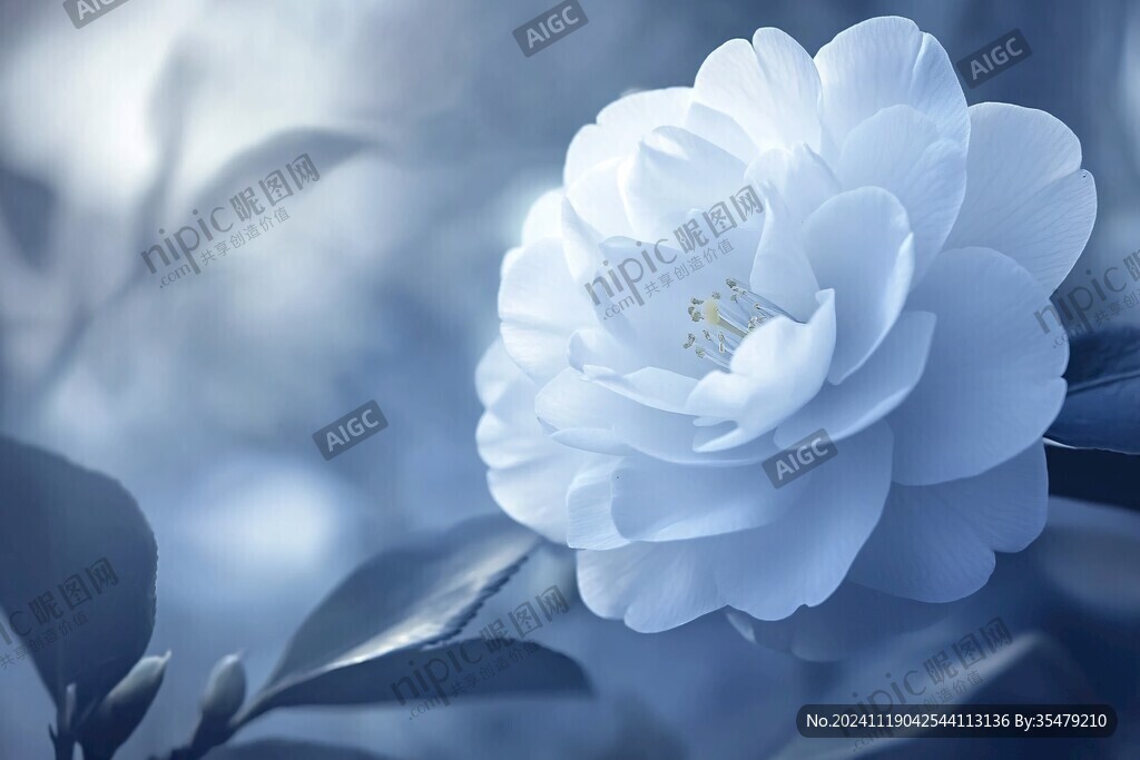蓝色山茶花