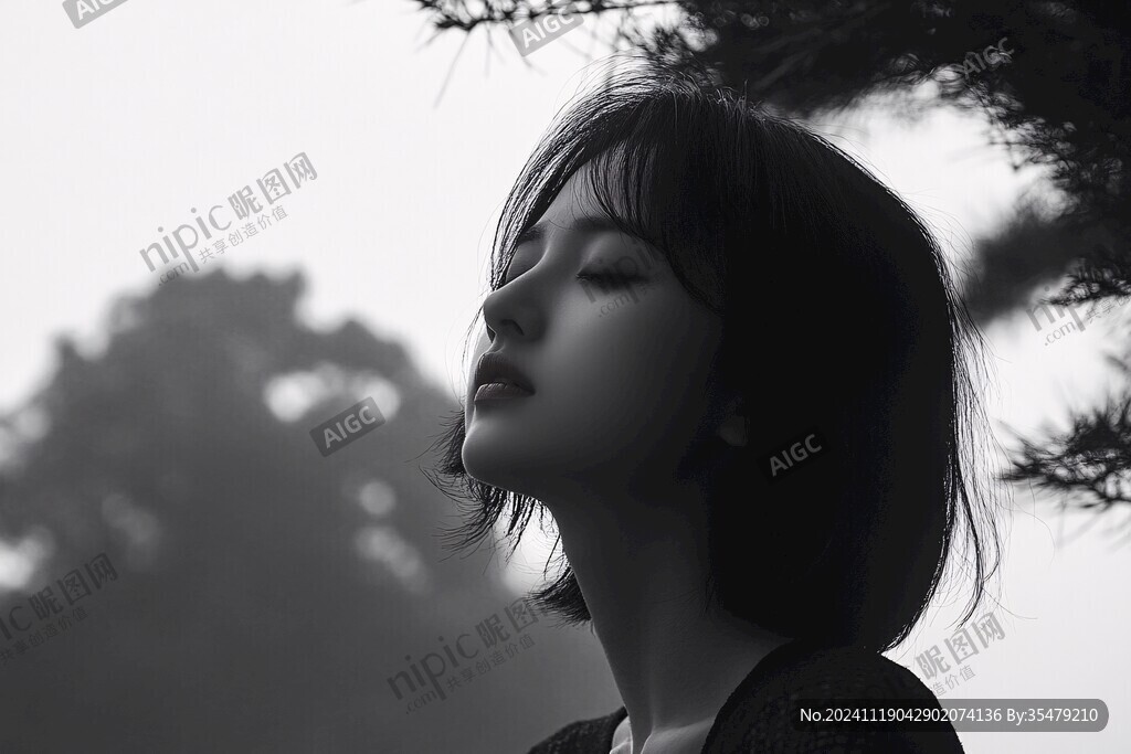黑白唯美
