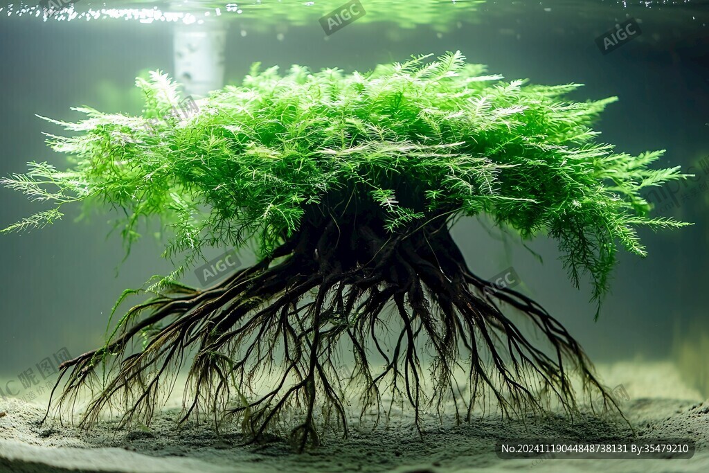水下植物根系