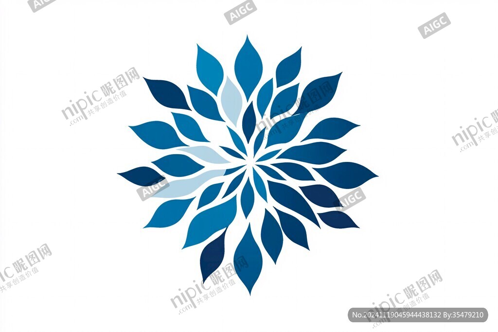 花朵蓝色logo