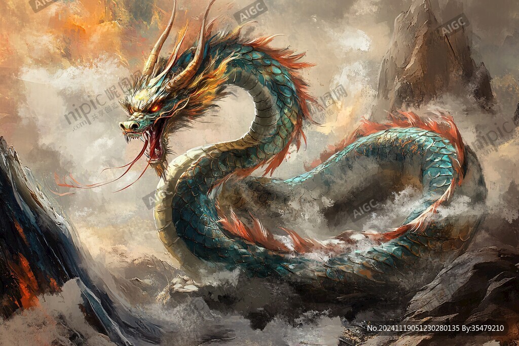 古代四神之一青龙