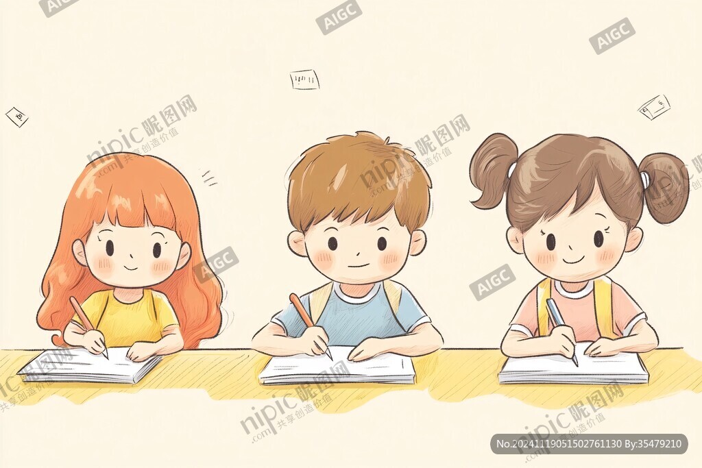 少儿培训班插画