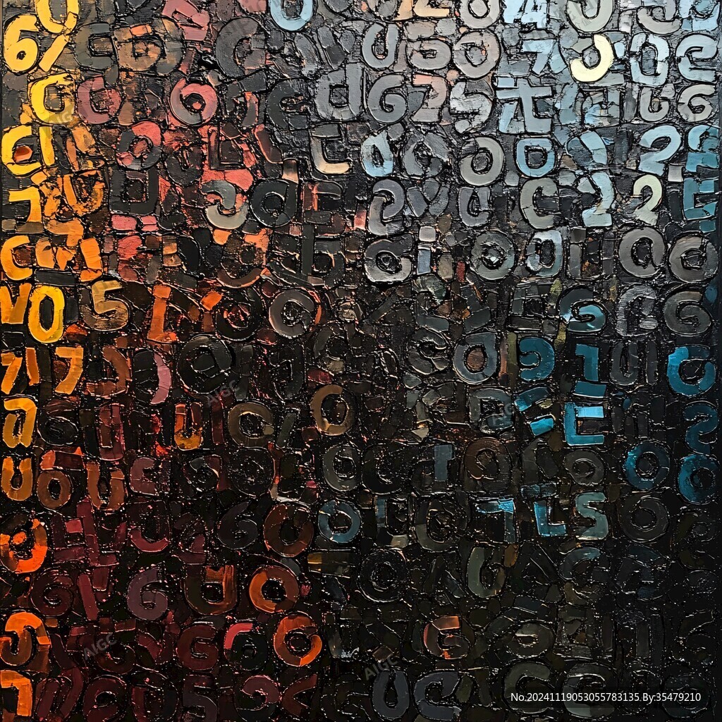 字母设计创意数字底纹
