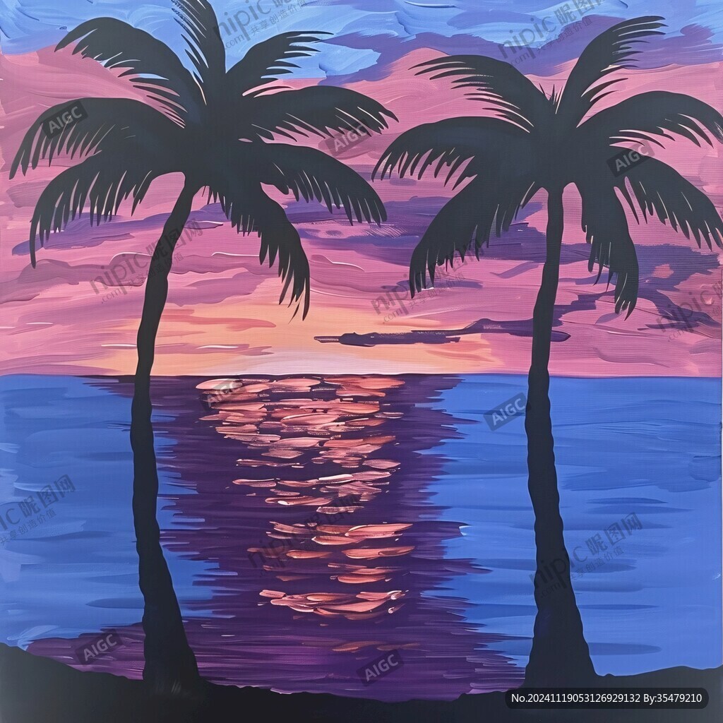 海岛立体画