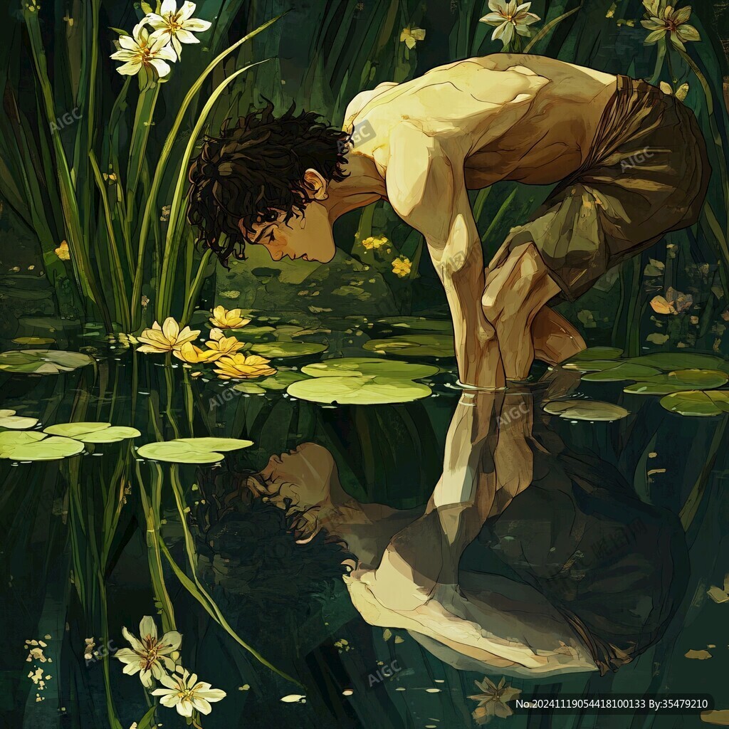 唯美男生插画