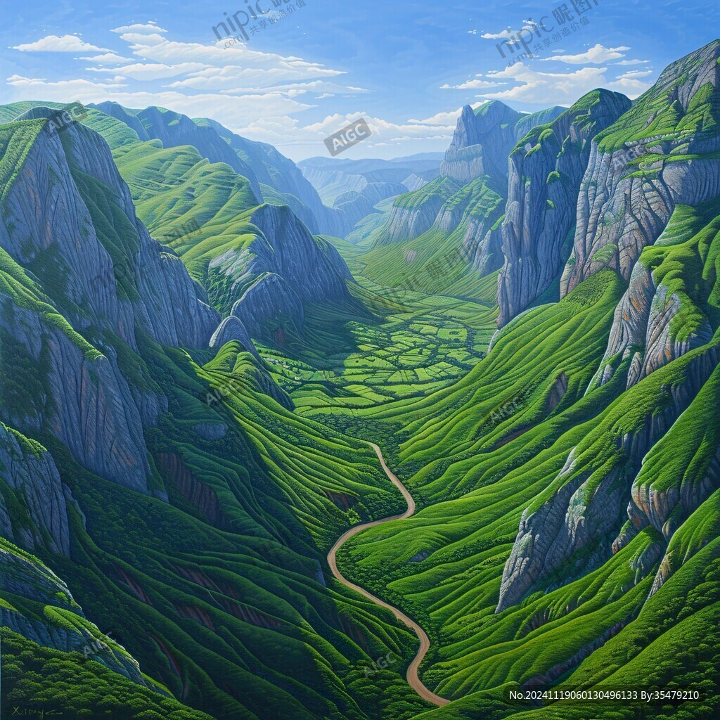 雁荡山插画