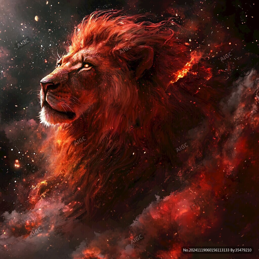 雄壮的动物插画