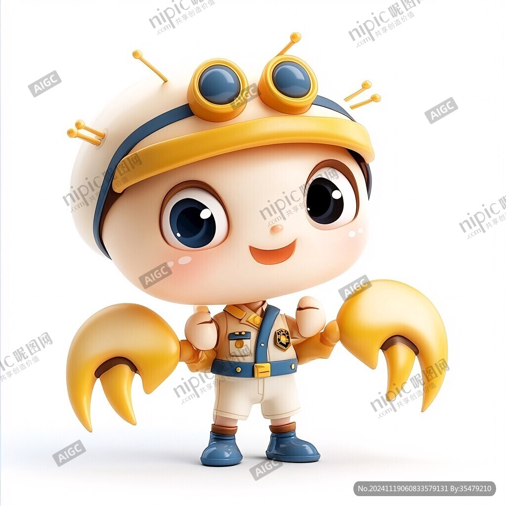 科技感娃娃吉祥物