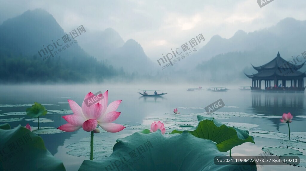 仙境荷塘