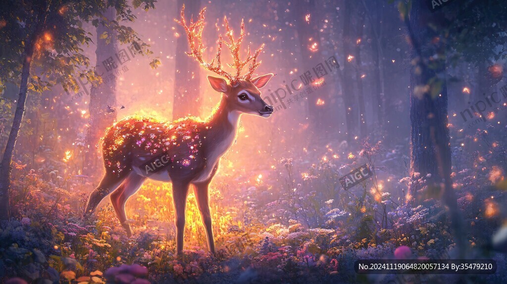 唯美梦幻鹿