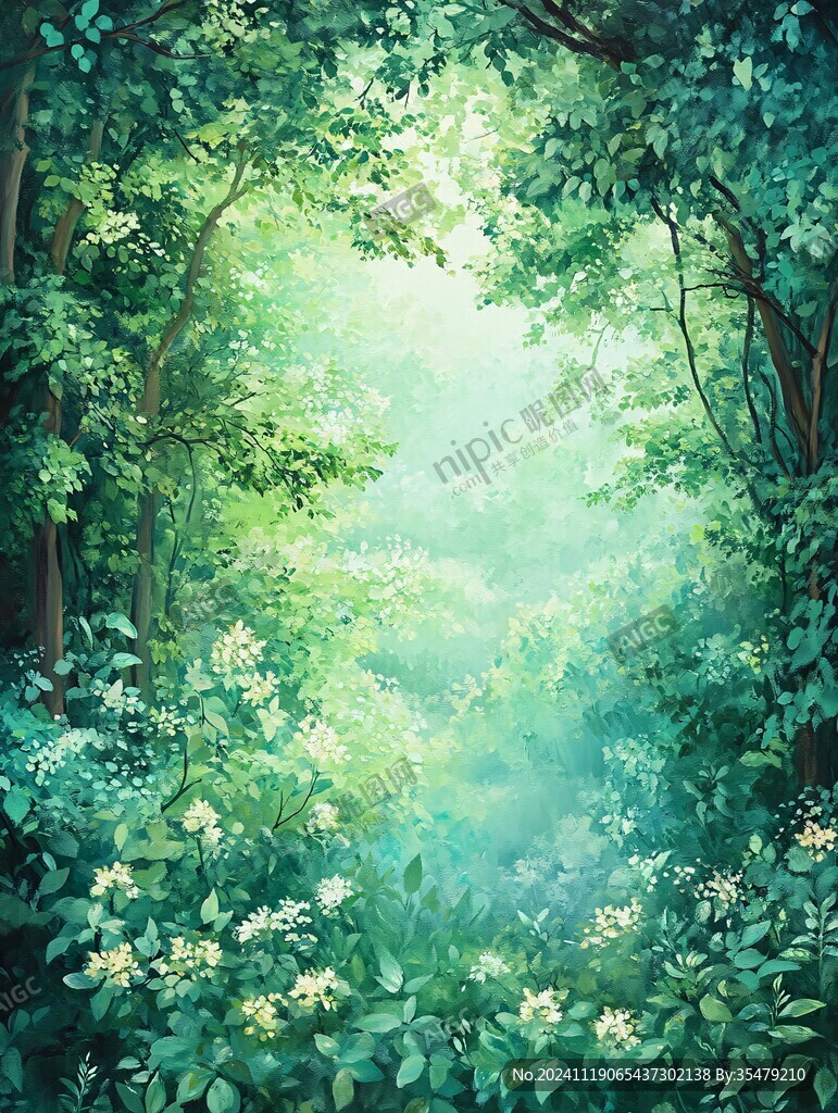 梦幻森林插画
