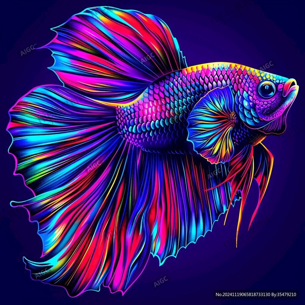 创意金鱼潮流插画