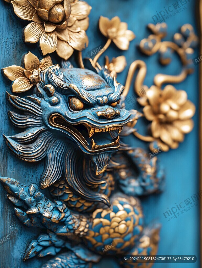 蓝色龙袍