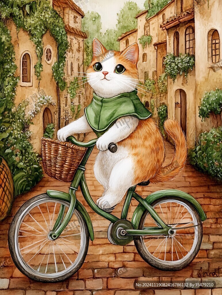 猫骑自行车