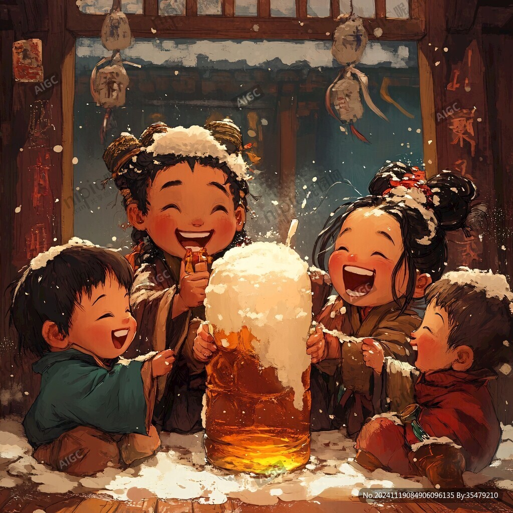 东北新年插画
