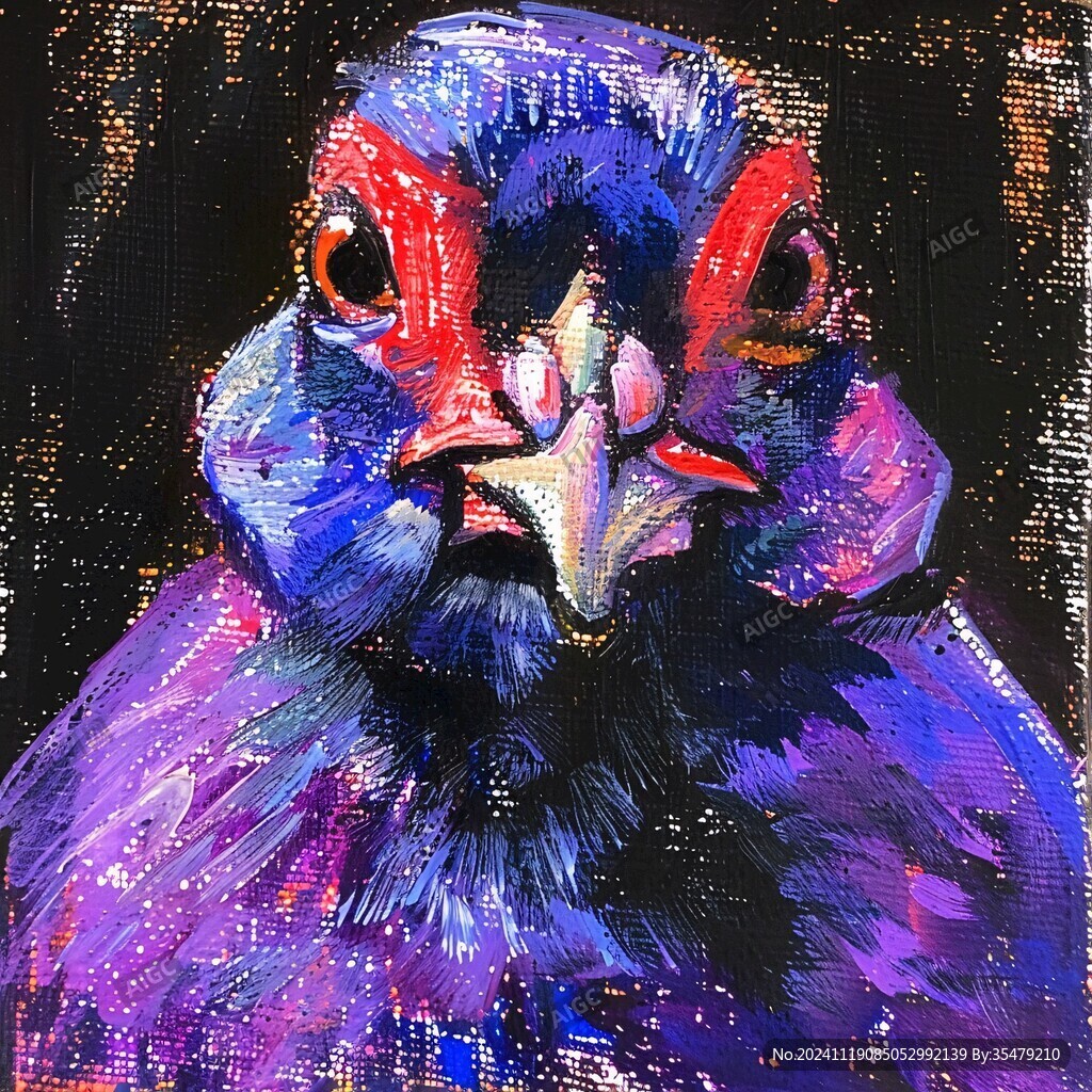 雄鸡油画