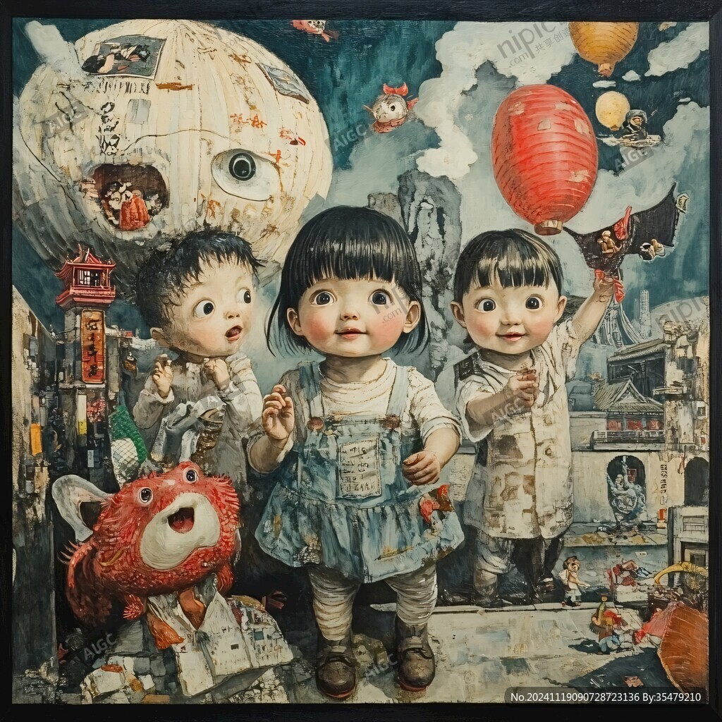 童年怀旧壁画