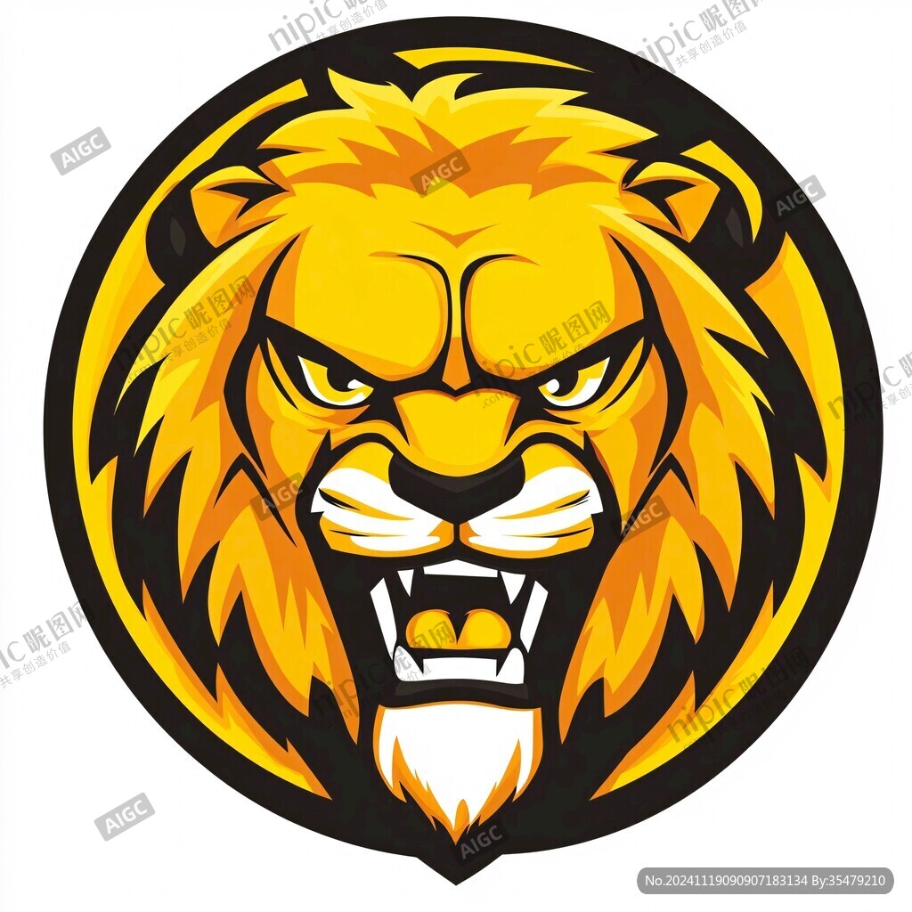 狮头卡通logo