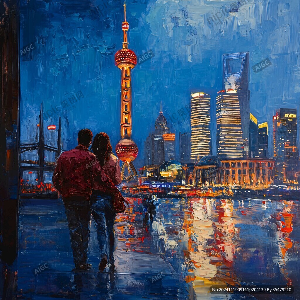 外滩油画