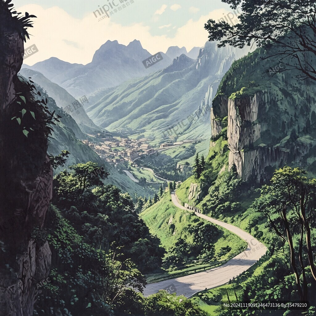 动漫场景插画