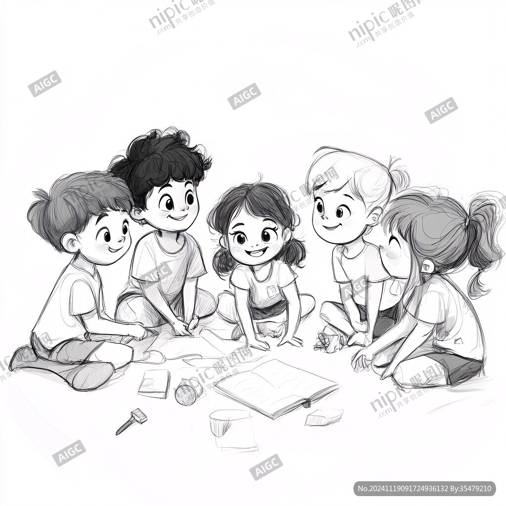 六一儿童节线稿