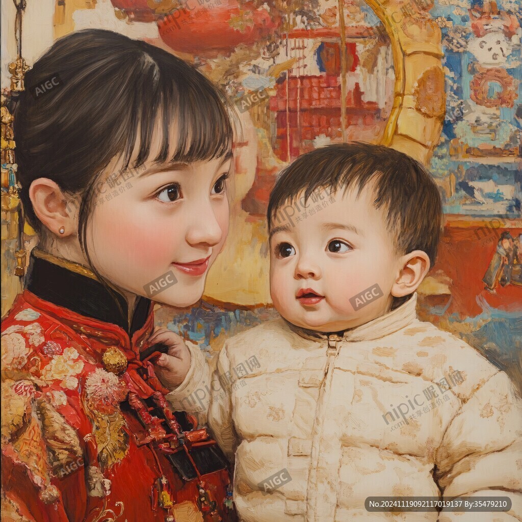 年画小孩