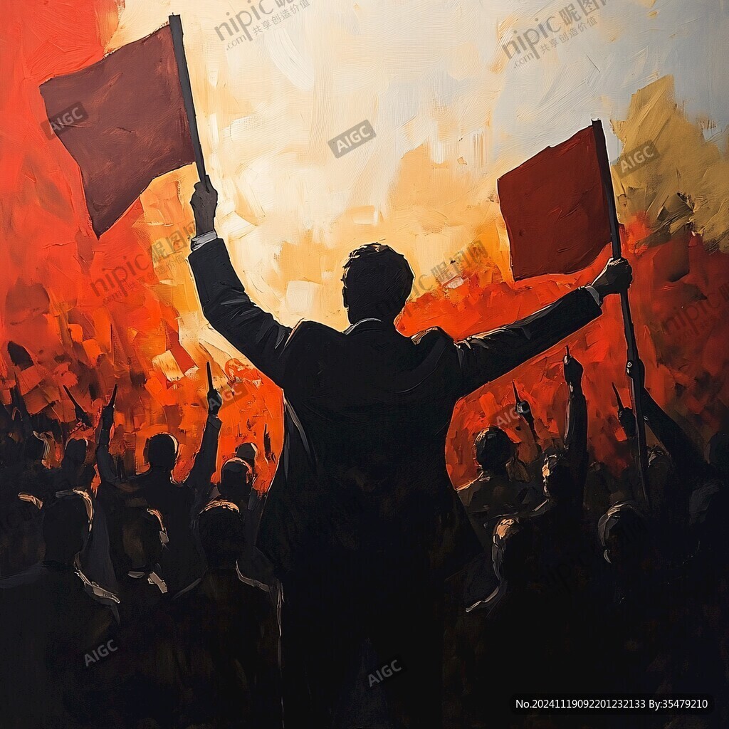人民起义油画