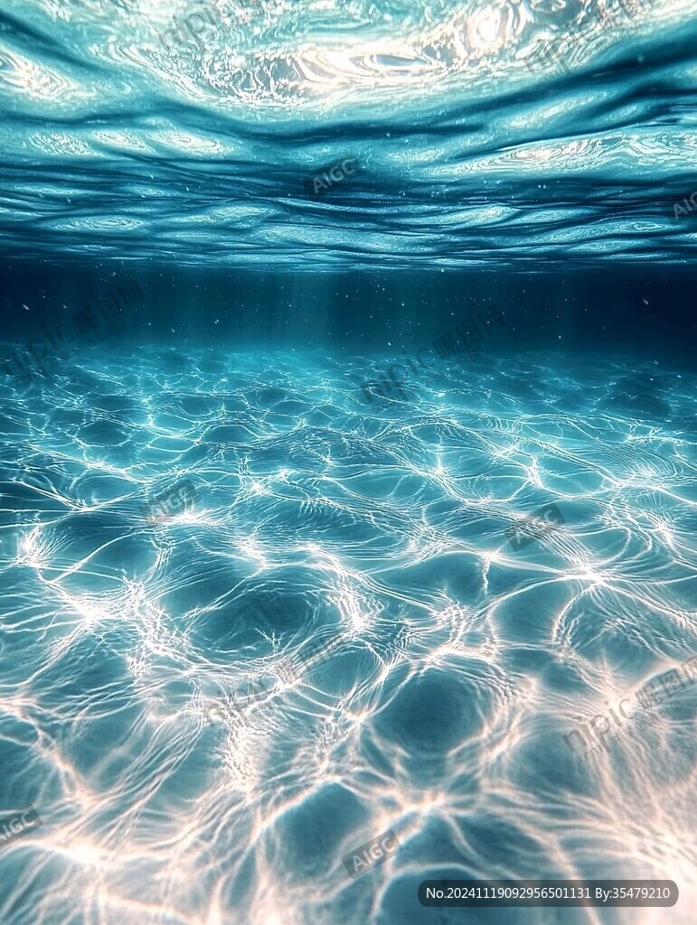 蓝色水纹水底