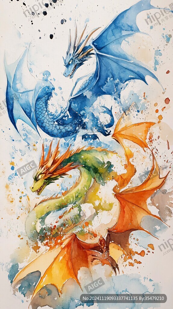 插画龙年插画