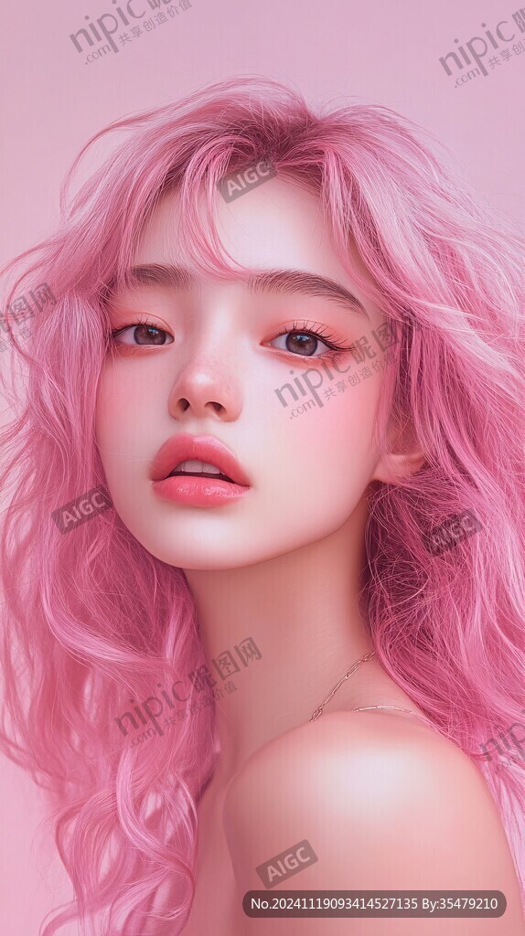 粉色头发少女