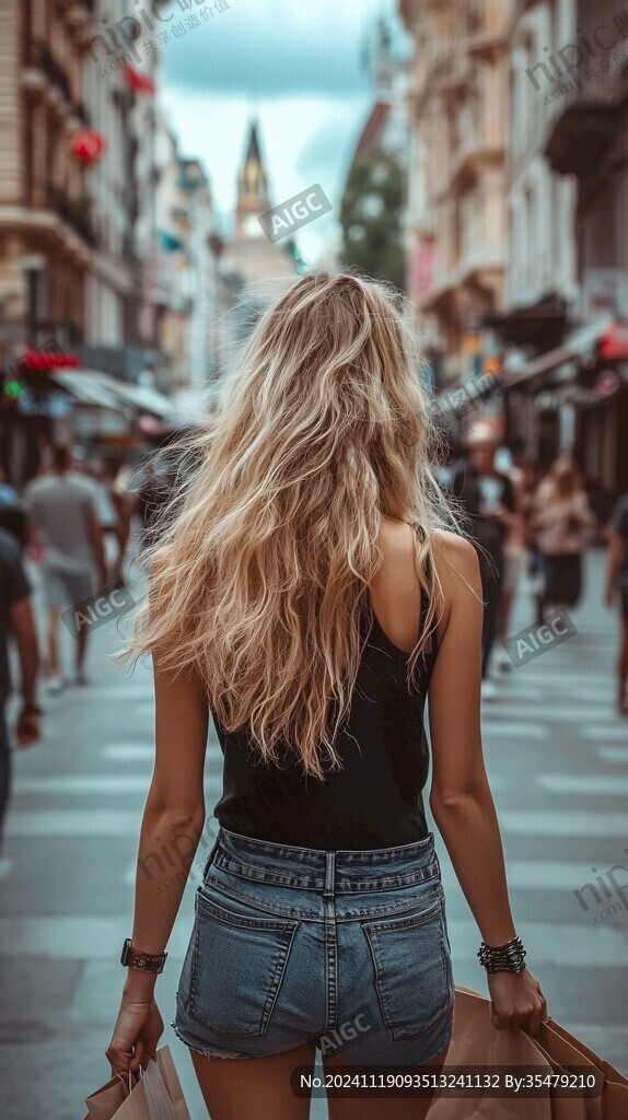 欧美美女背影