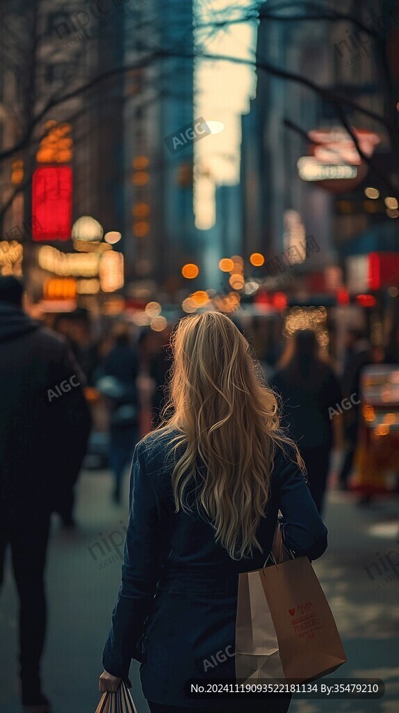 走路美女背影