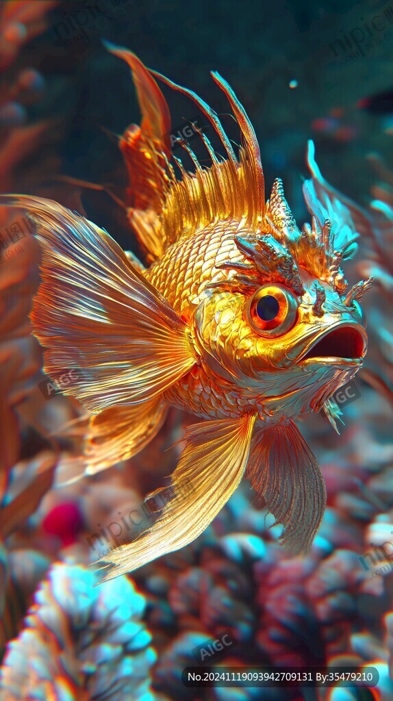 狮头金鱼特写