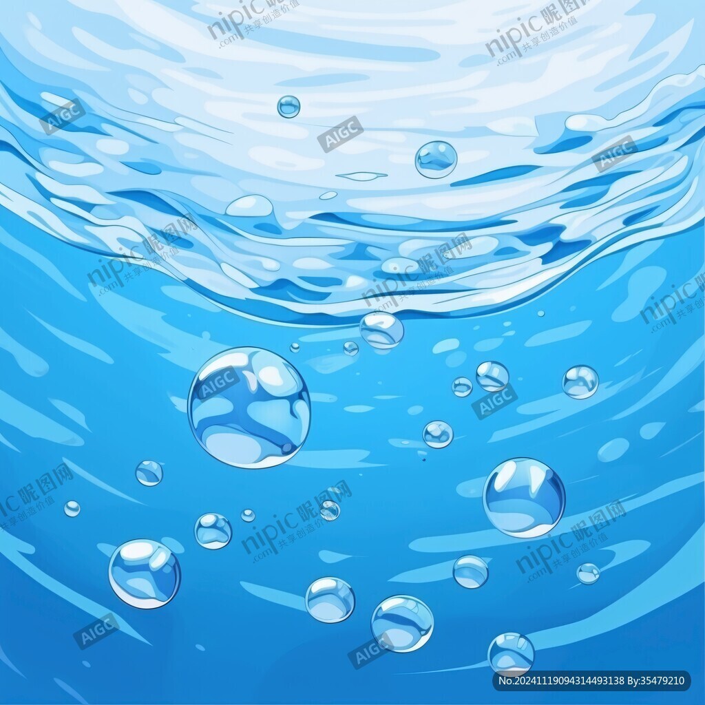 水珠手绘插画