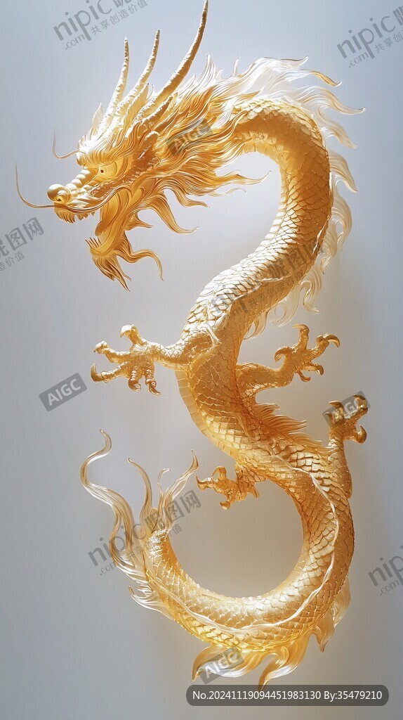 金色龙纹金龙苍龙青龙