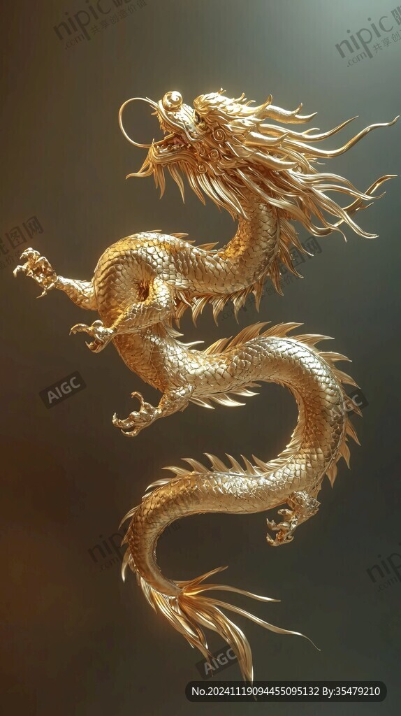 金龙线稿